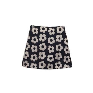 Retro Daisy Printed Mini Skirt